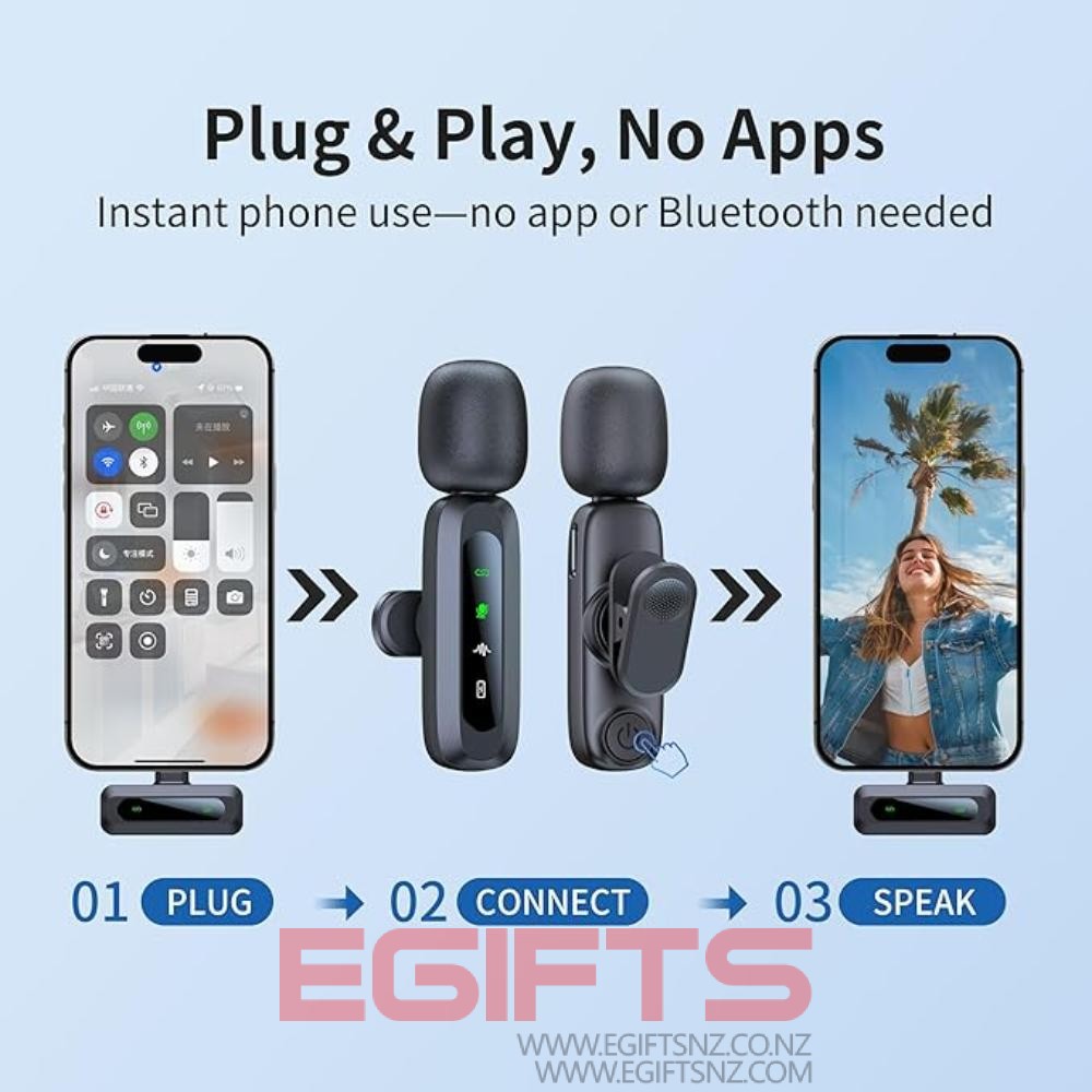 Wireless Lavalier Microphone J3 For Samsung & Apple - Image 9