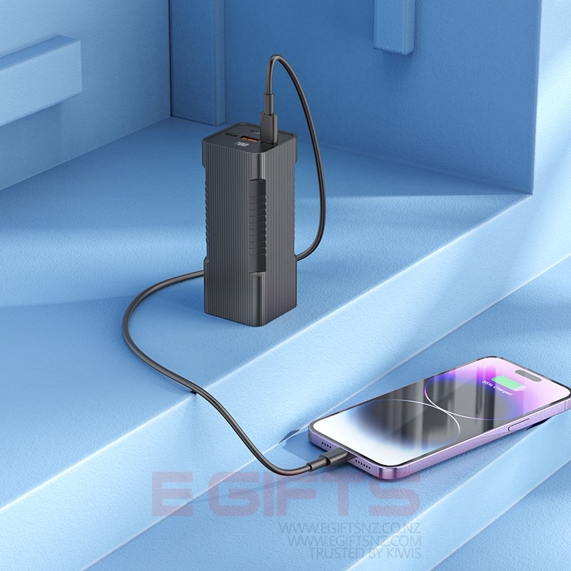 HOCO Power Bank 10000mAh Portable External Battery Q15 Flashlight 22.5W - Image 4