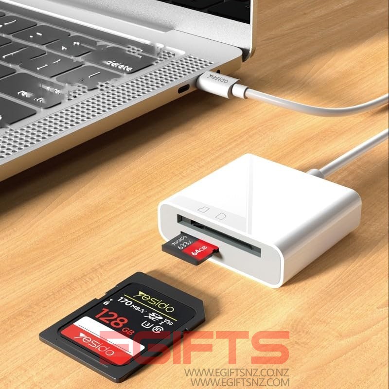YESIDO iPhone Lightning Card Reader 2in1 SD/ TF Card GS11 - Image 2