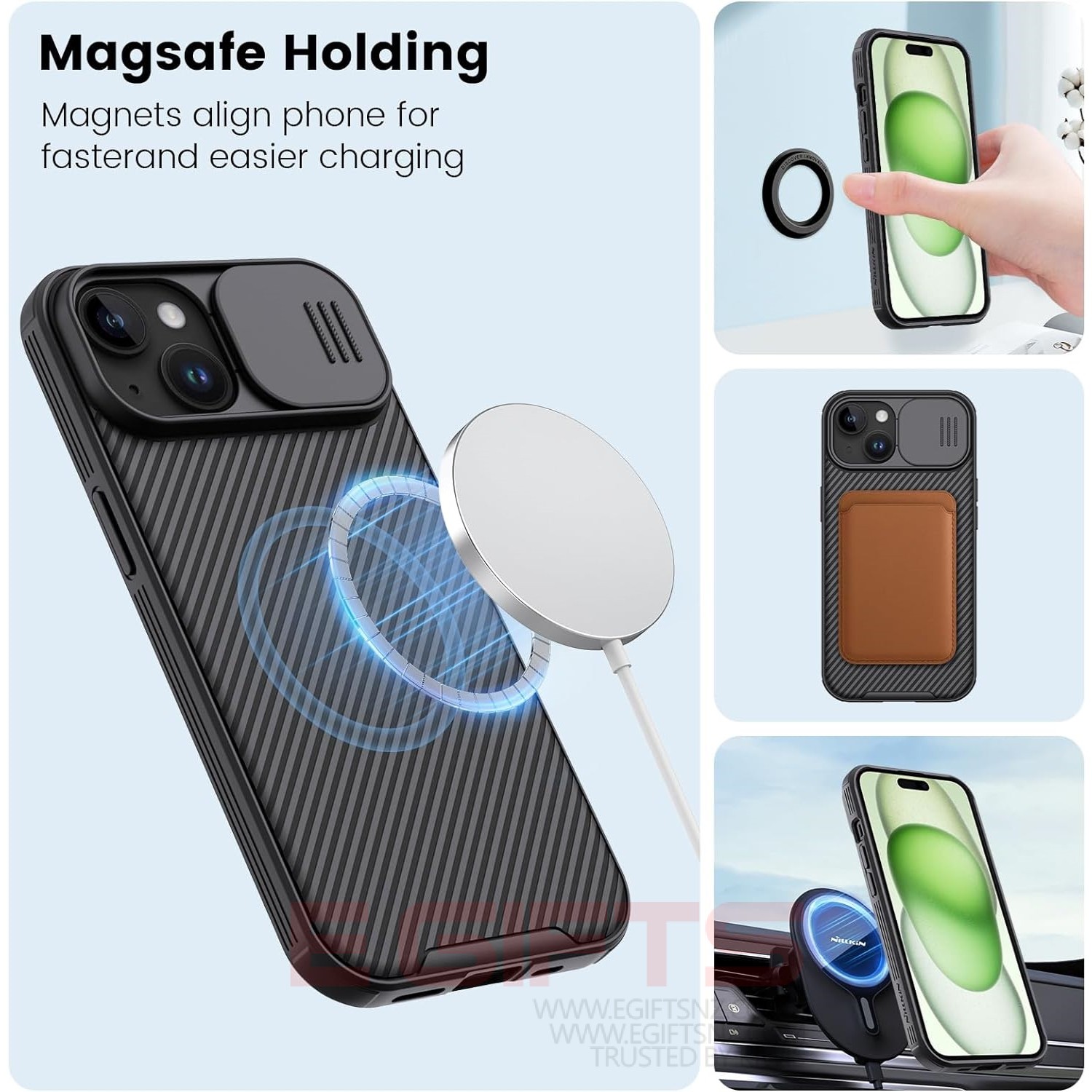 iPhone 14 Plus 15 Plus Nillkin Camera Shield Magsafe Case - Image 9