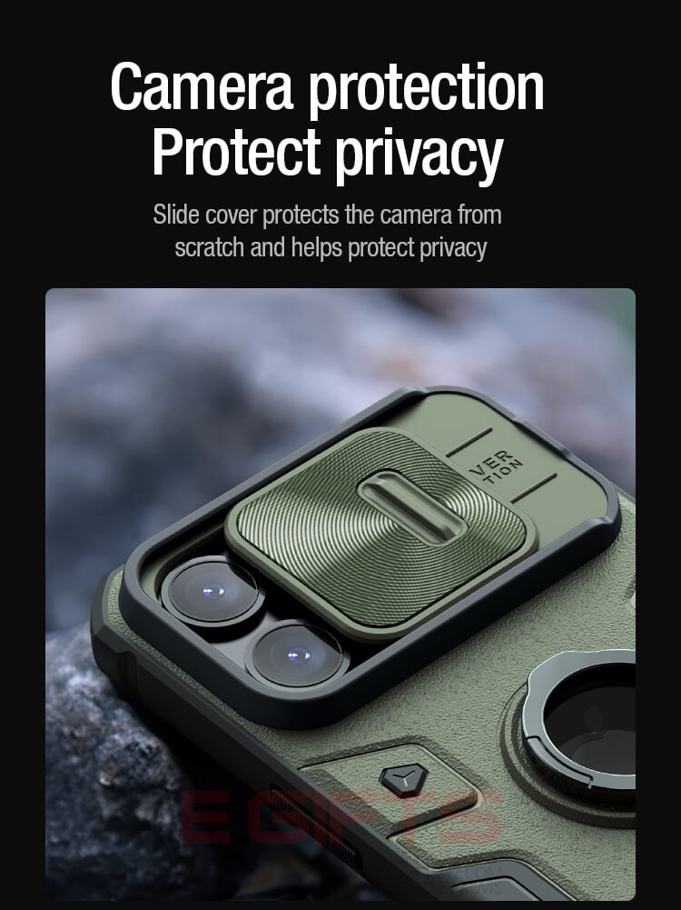 Nillkin iphone 15 pro max camera shield armor case - Image 11
