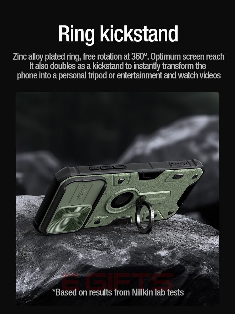 Nillkin iphone 15 pro max camera shield armor case - Image 10