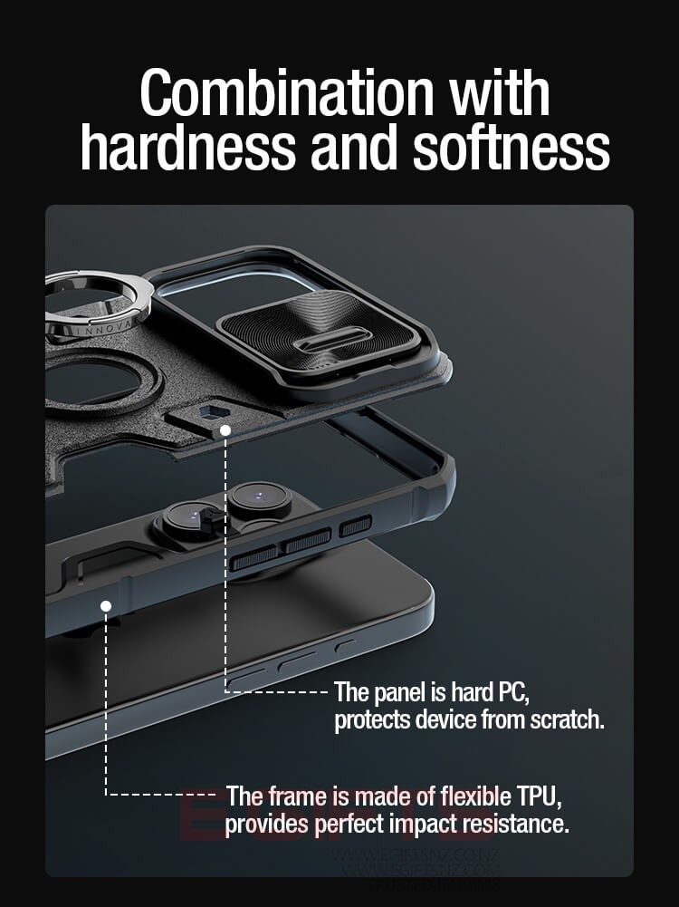 Nillkin iphone 15 pro max camera shield armor case - Image 9