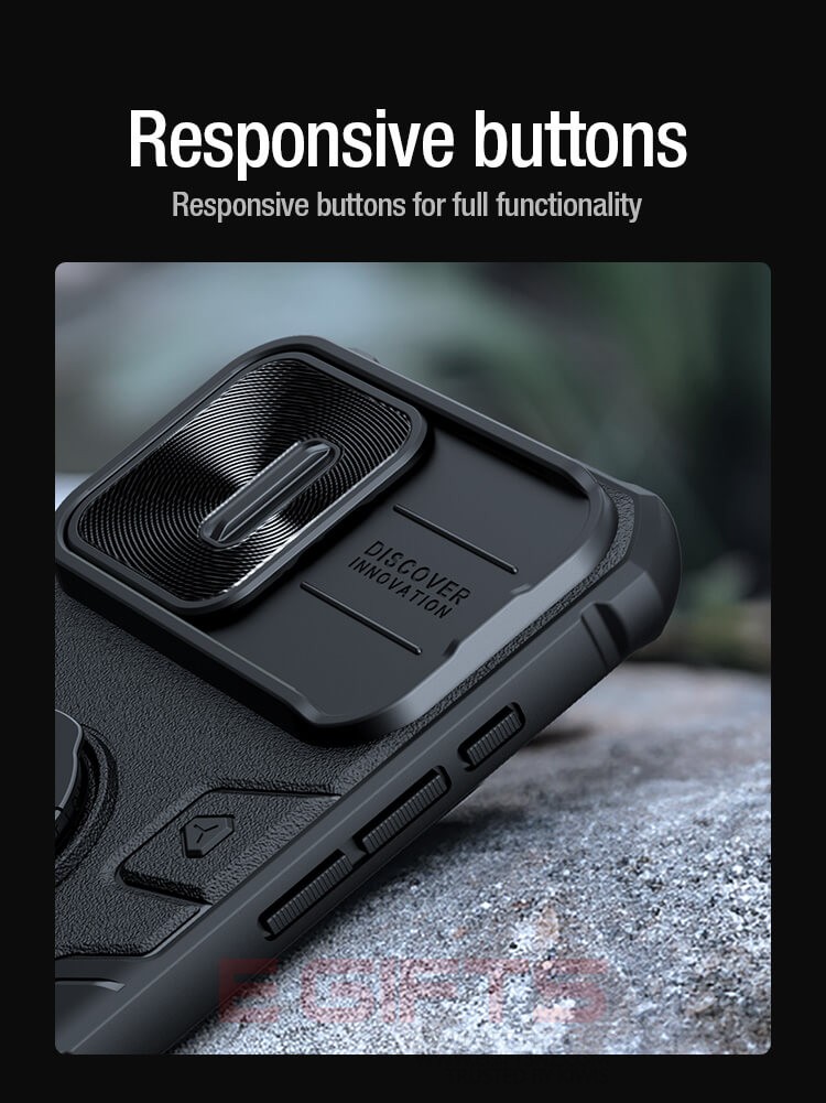 Nillkin iphone 15 pro max camera shield armor case - Image 4