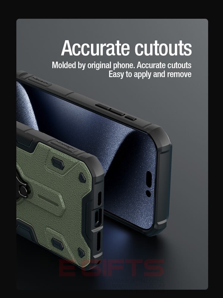 Nillkin iphone 15 pro max camera shield armor case - Image 3