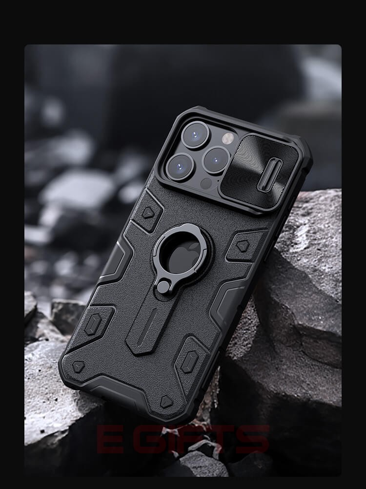 Nillkin iphone 15 pro max camera shield armor case - Image 2