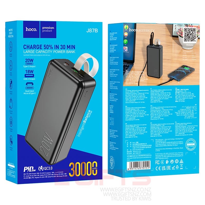 HOCO 30000mAh PD20W PowerBank J87B - Image 3