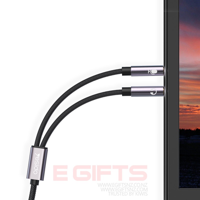 YESIDO Audio Mic and Stereo Converter 3.5mm Laptop Gaming YAU-29 - Image 5