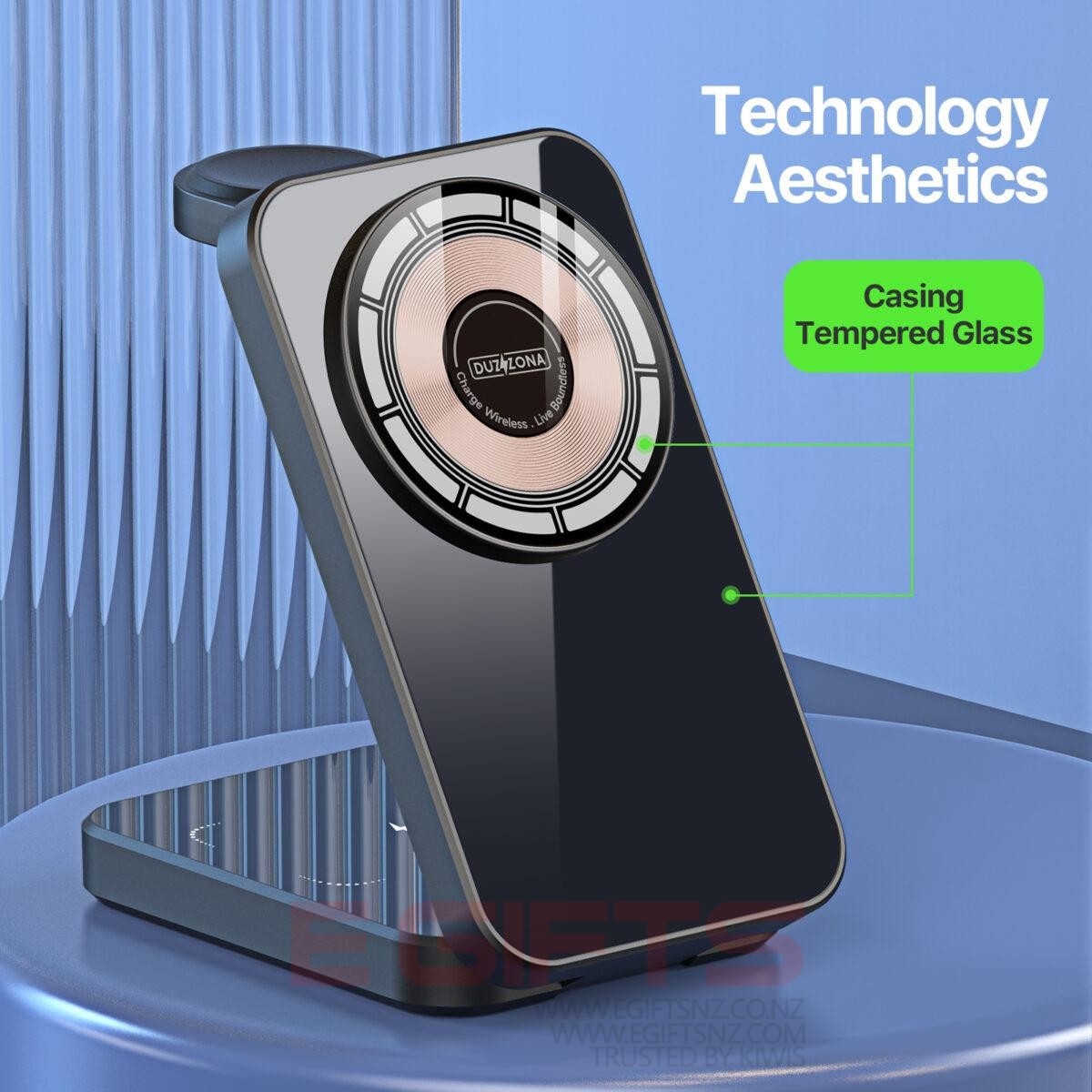 DUZZONA Foldable 3-in-1 Magnetic Wireless Charger Stand - Image 7