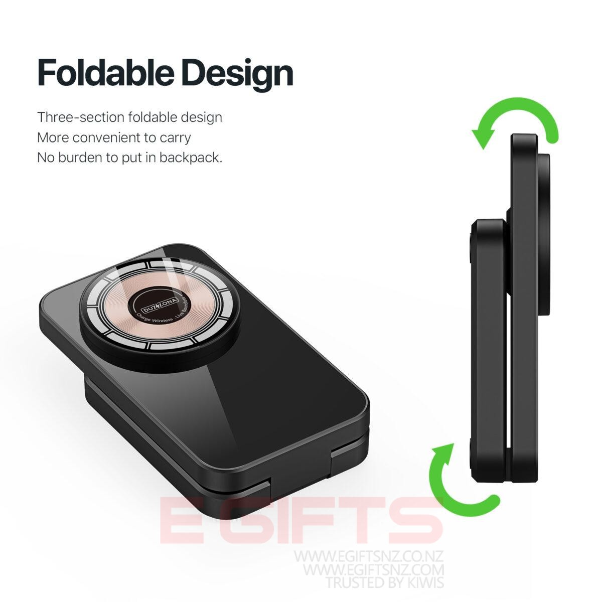 DUZZONA Foldable 3-in-1 Magnetic Wireless Charger Stand - Image 5