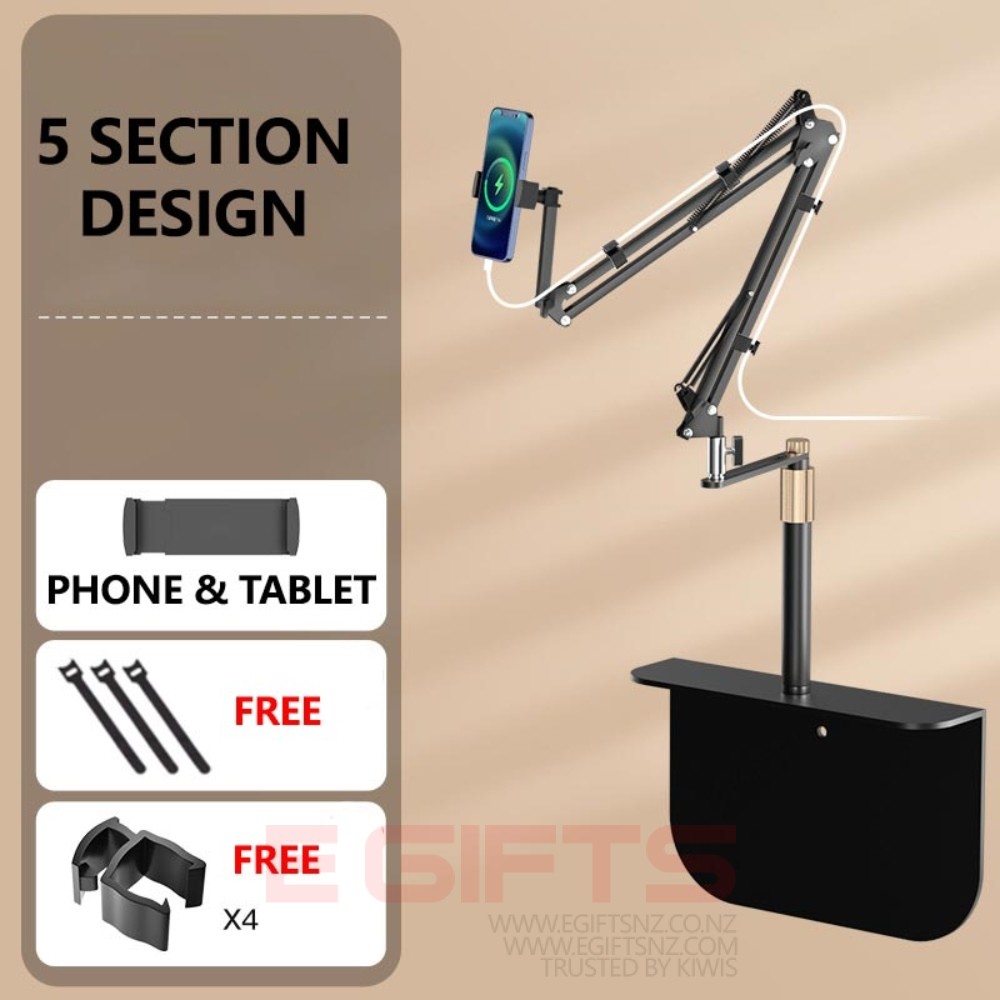 Phone Ipad Tab Stand 360° Adjustable Lazy Bed Beside Bracket Holder - Image 3