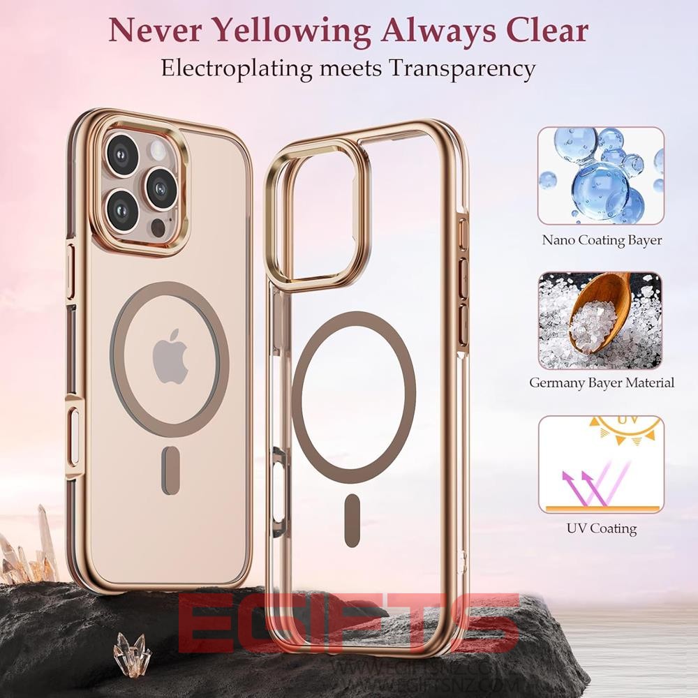 iPhone 16 Pro Max Desert Titanium Clear Tough Cover - Image 6
