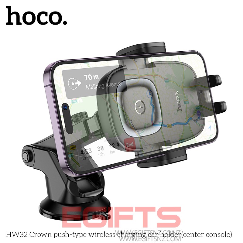 HOCO HW32 Car Wireless Fast Charging Phone Holder - Image 9