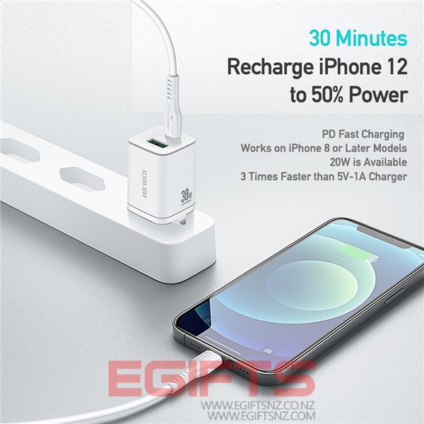 EU Travelling QC 3.0 PD 30W Wall Faster Charger - Image 2