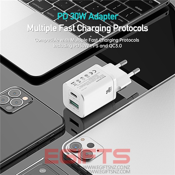 EU Travelling QC 3.0 PD 30W Wall Faster Charger - Image 6