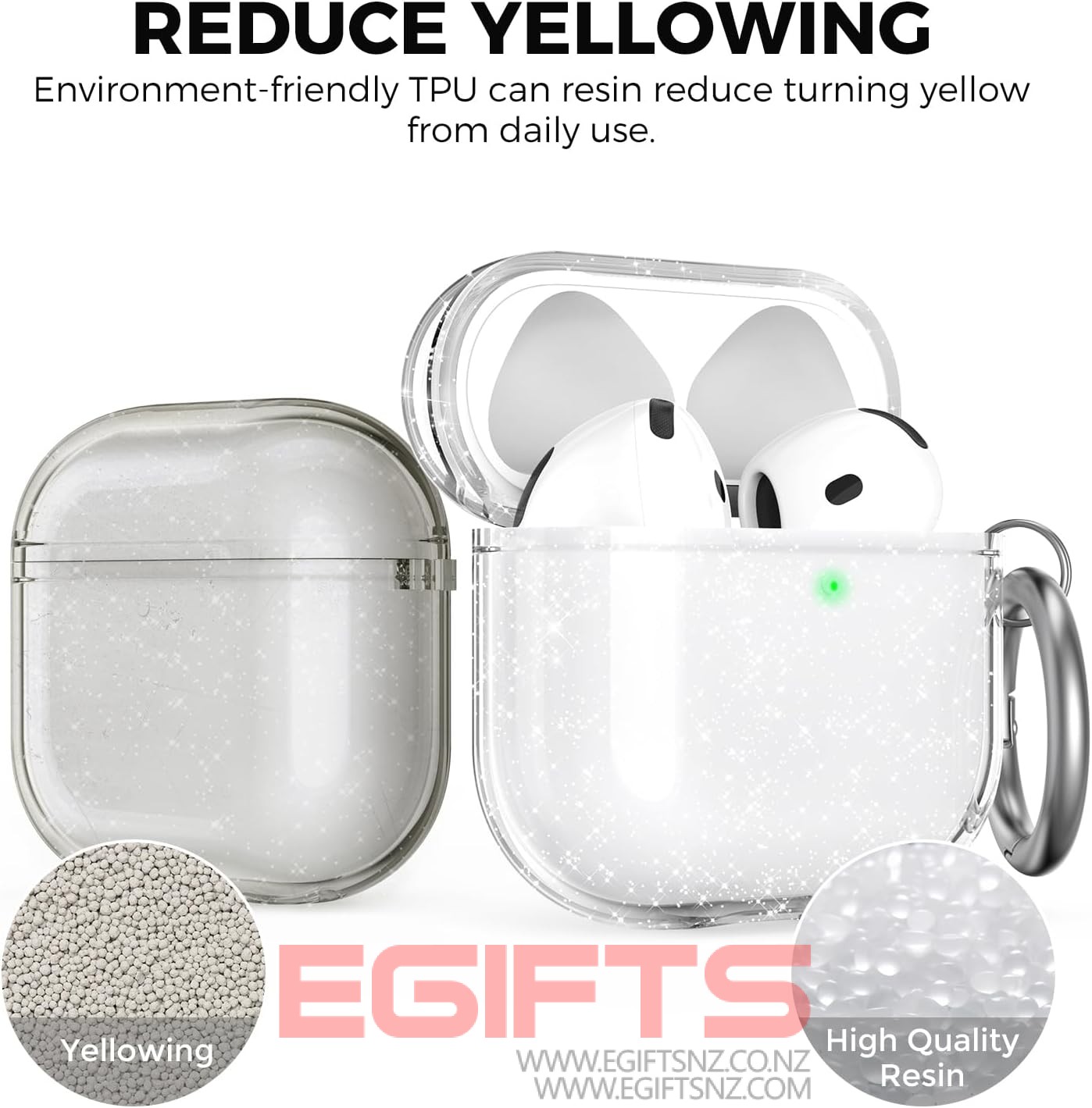 AirPods 4 Ahastyle Clear Case with Carbine Hook - Image 4