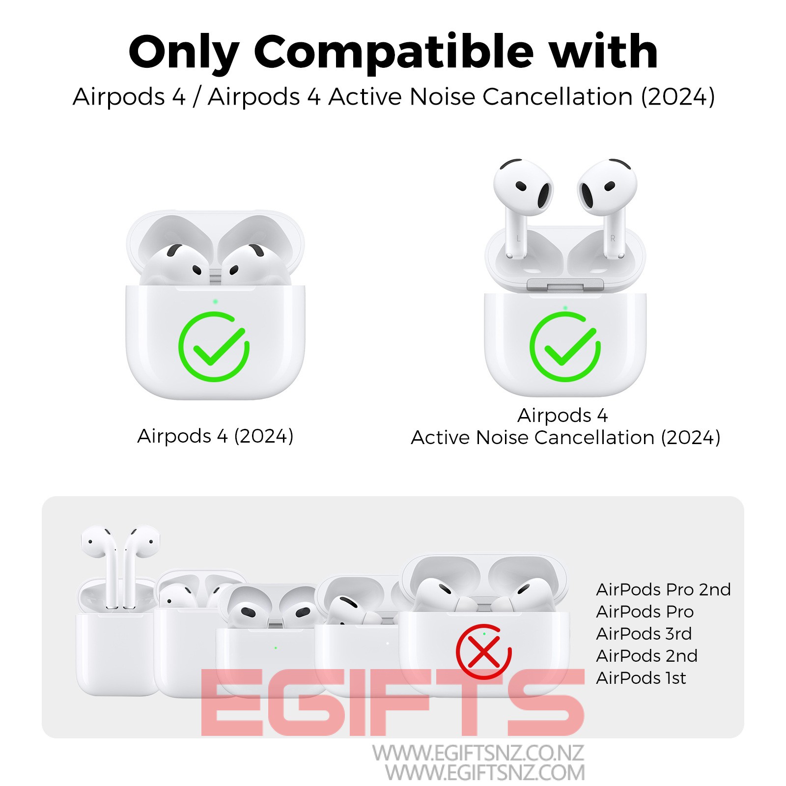 AirPods 4 Ahastyle Clear Case with Carbine Hook - Image 2