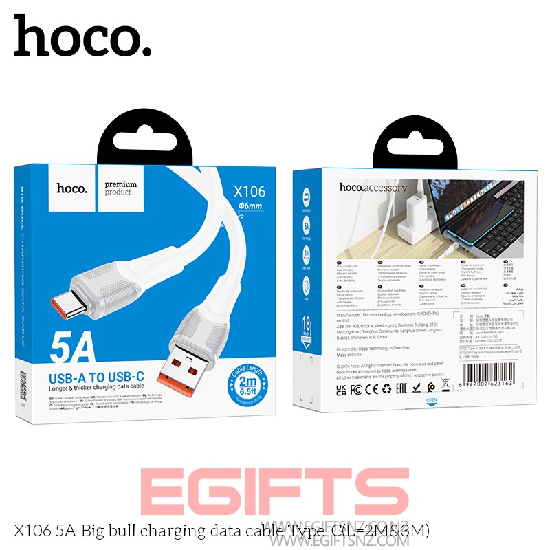HOCO X106 5A 3M Tough Type C Cable - Image 6