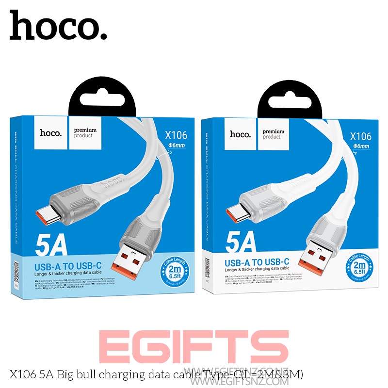HOCO X106 5A 3M Tough Type C Cable - Image 3