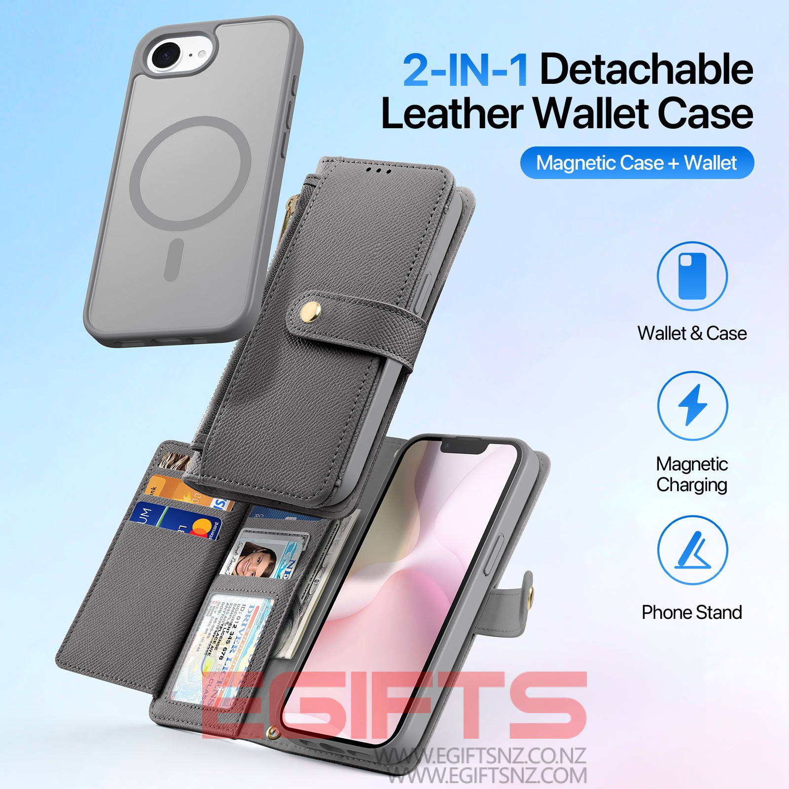 iPhone 16E/17E 2026 Dux Dusic Lawa Detachable Wallet Case - Image 2