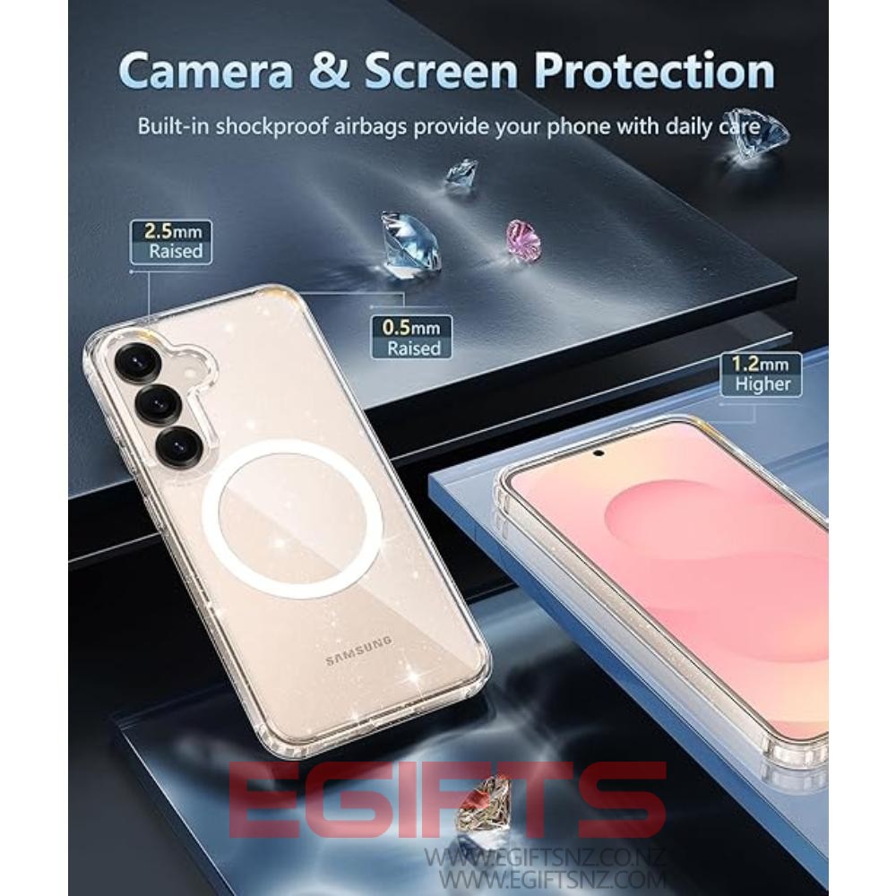 SAMSUNG S25/S24 PLUS MAGSAFE TOUGH Bling CLEAR CASE - Image 3