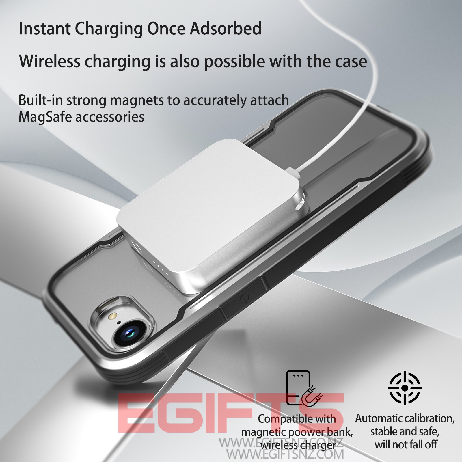 iPhone 16E/17E 2026 Magsafe Metal Clear Back Cover - Image 6