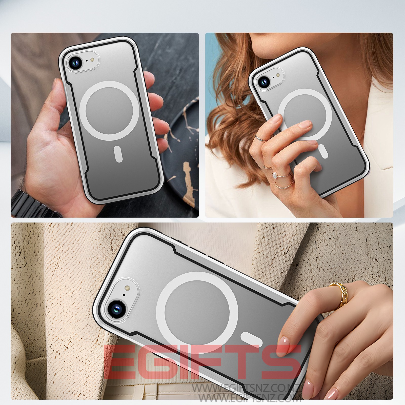 iPhone 16E/17E 2026 Magsafe Metal Clear Back Cover - Image 5