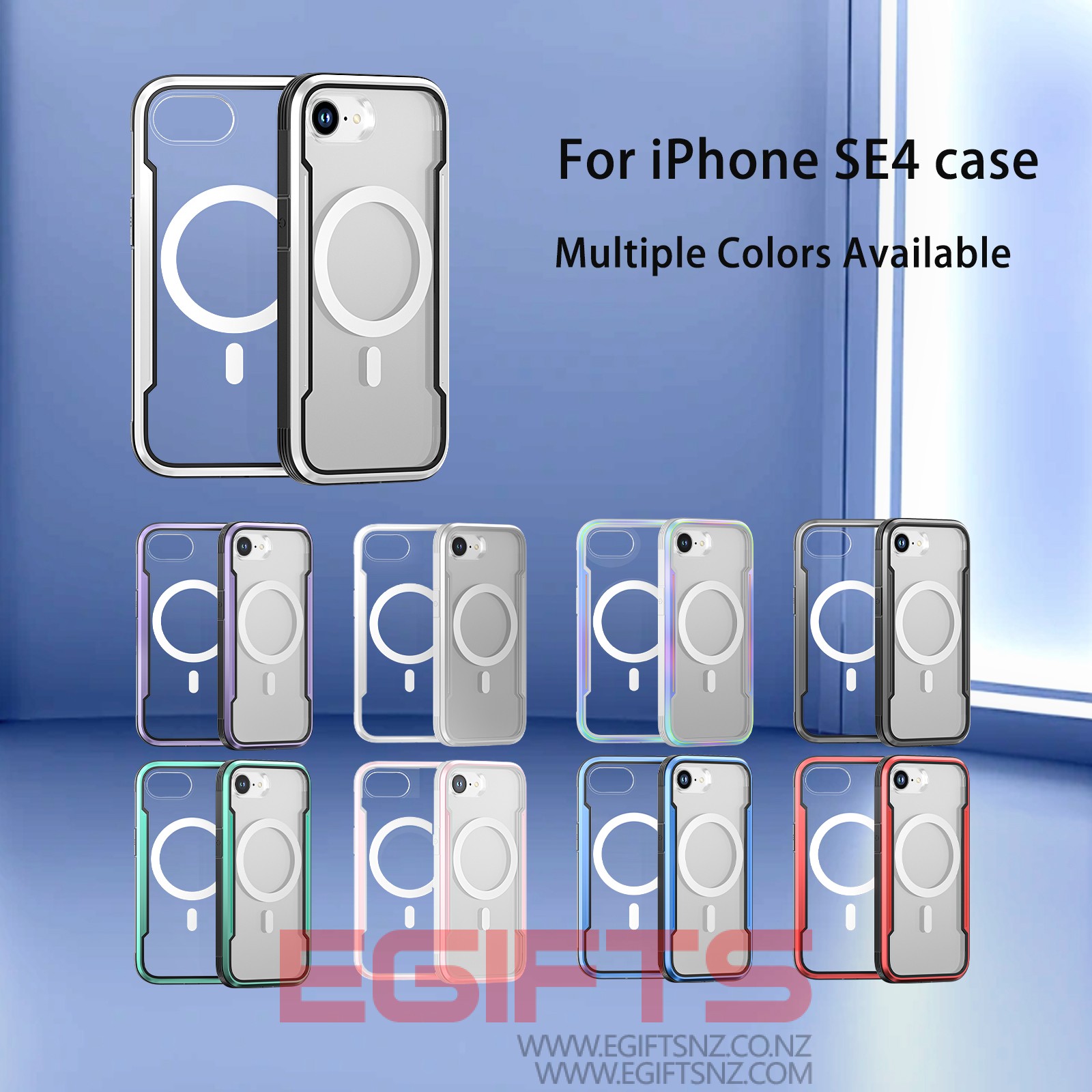 iPhone 16E/17E 2026 Magsafe Metal Clear Back Cover - Image 3