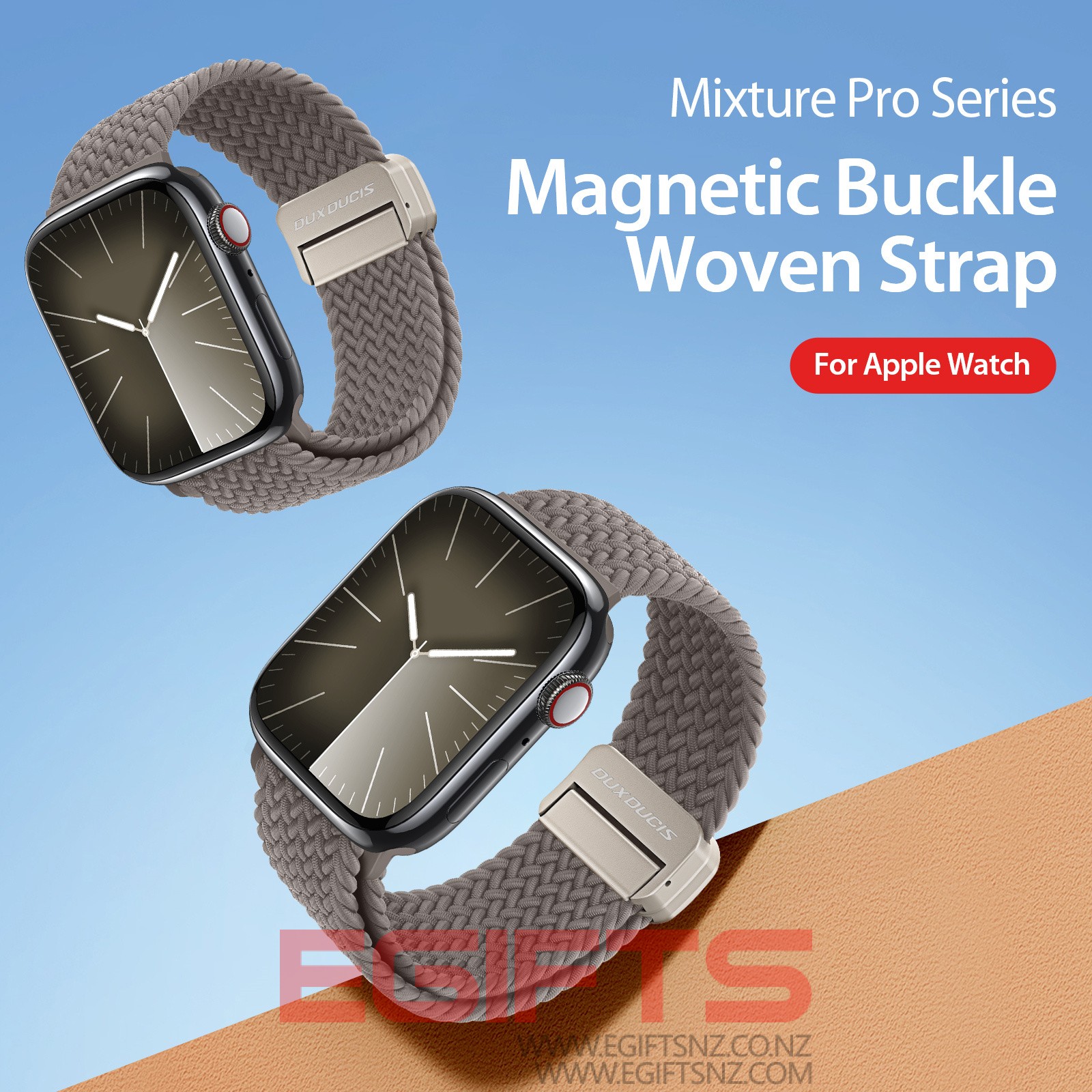 DUX DUCIS Mixture Pro Elastic Nylon Woven Apple Watch Strap 42-49MM - Image 4