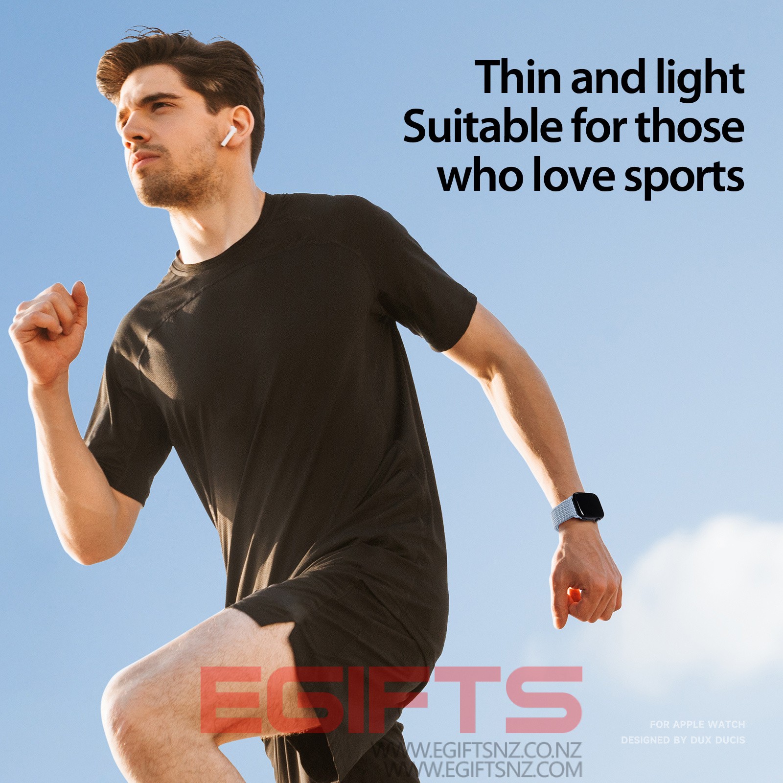 DUX DUCIS Mixture Pro Elastic Nylon Woven Apple Watch Strap 42-49MM - Image 6