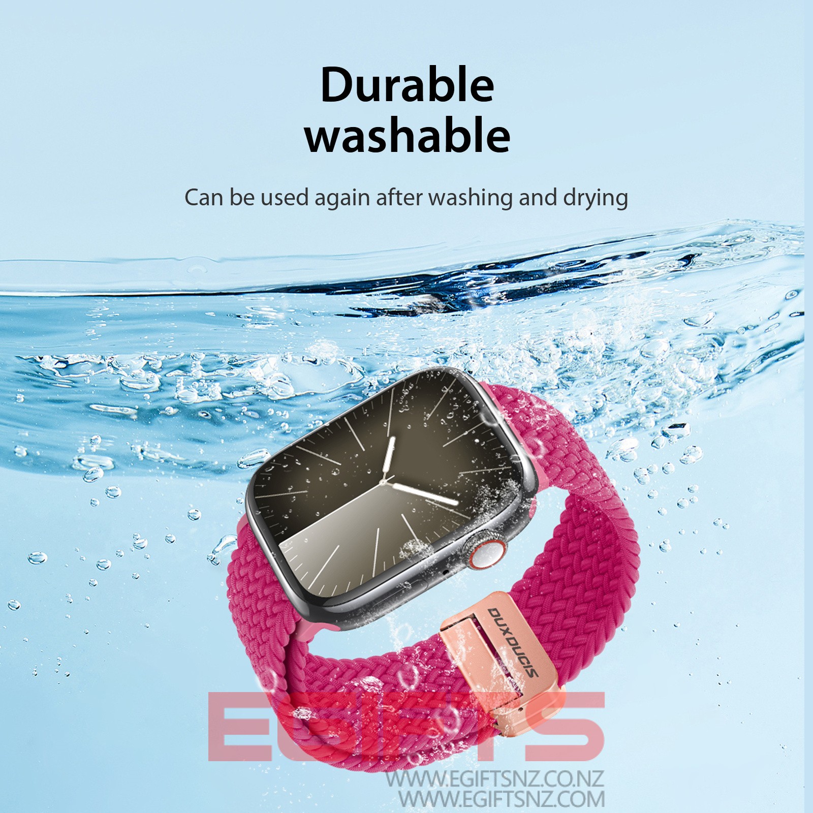 DUX DUCIS Mixture Pro Elastic Nylon Woven Apple Watch Strap 42-49MM - Image 9