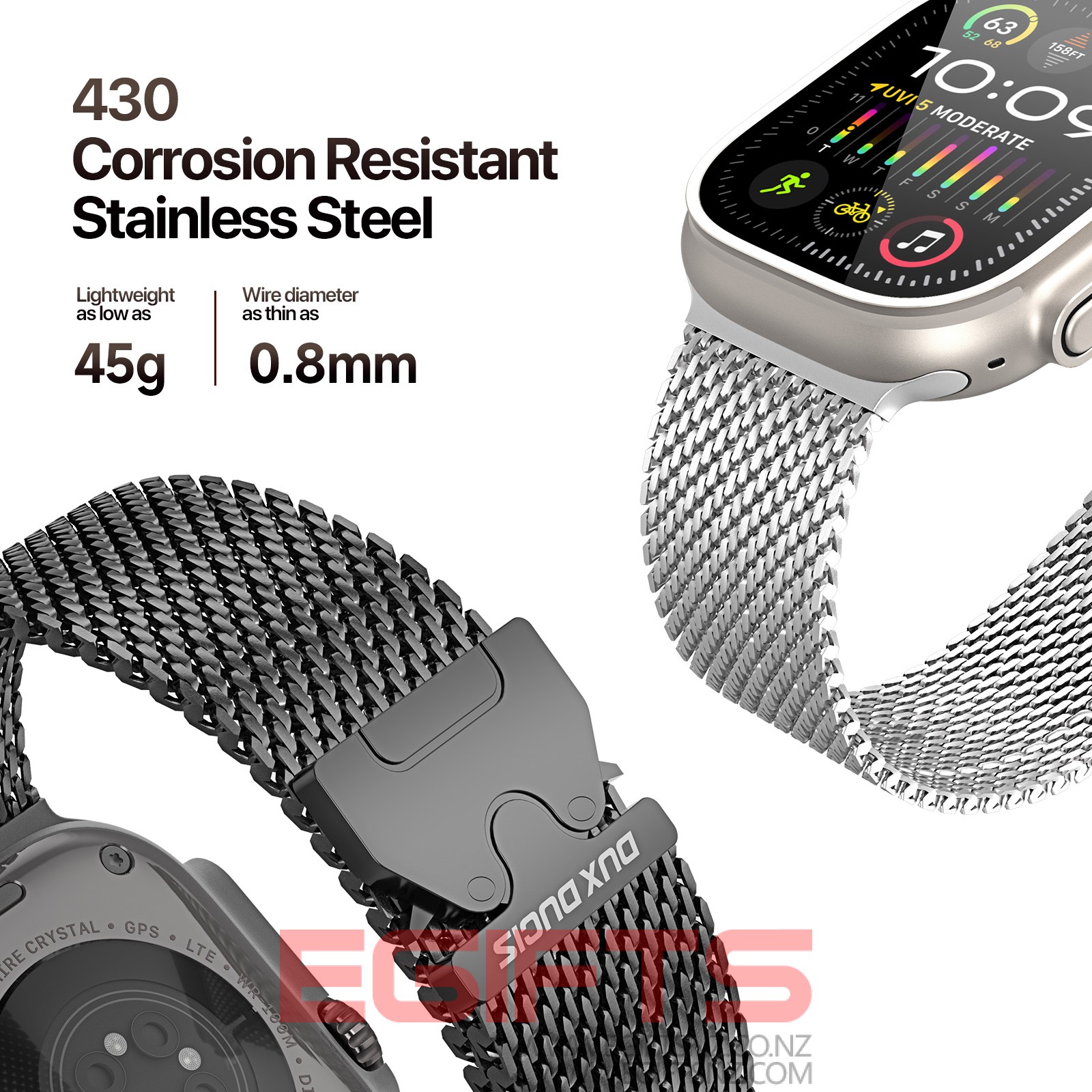 Dux Milanese Air Series Apple Watch Strap 42-49mm - Image 8