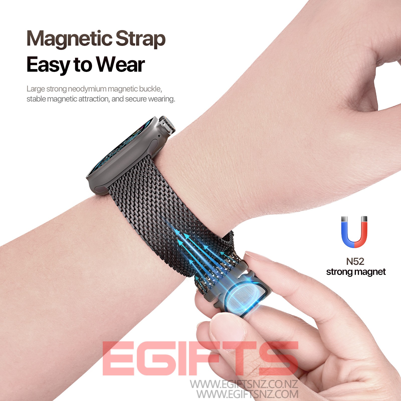 Dux Milanese Air Series Apple Watch Strap 42-49mm - Image 9