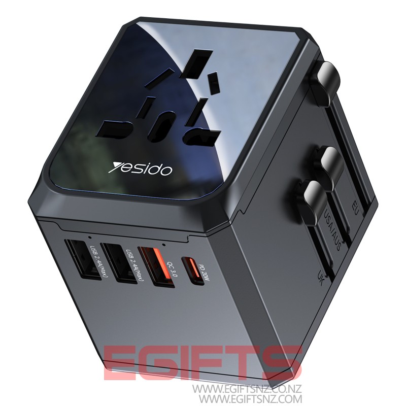 YESIDO International Adapter with 20W Charger MC24 - Image 3
