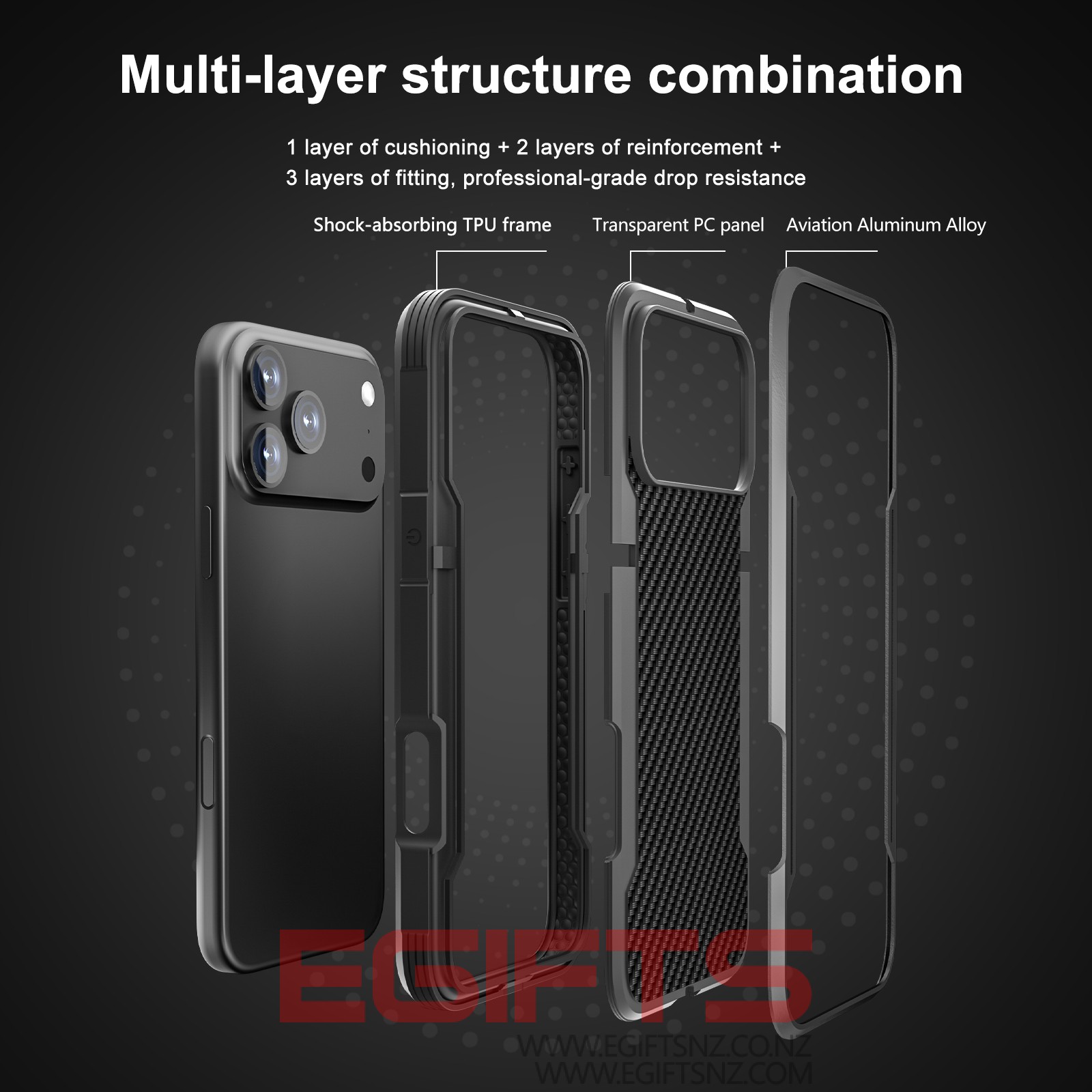 iPhone 17 Air Metal Black Magsafe Tough Case - Image 12