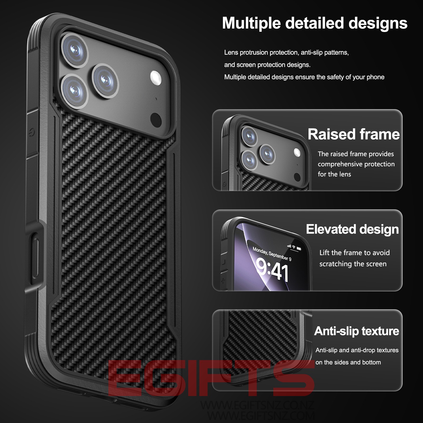 iPhone 17 Air Metal Black Magsafe Tough Case - Image 10