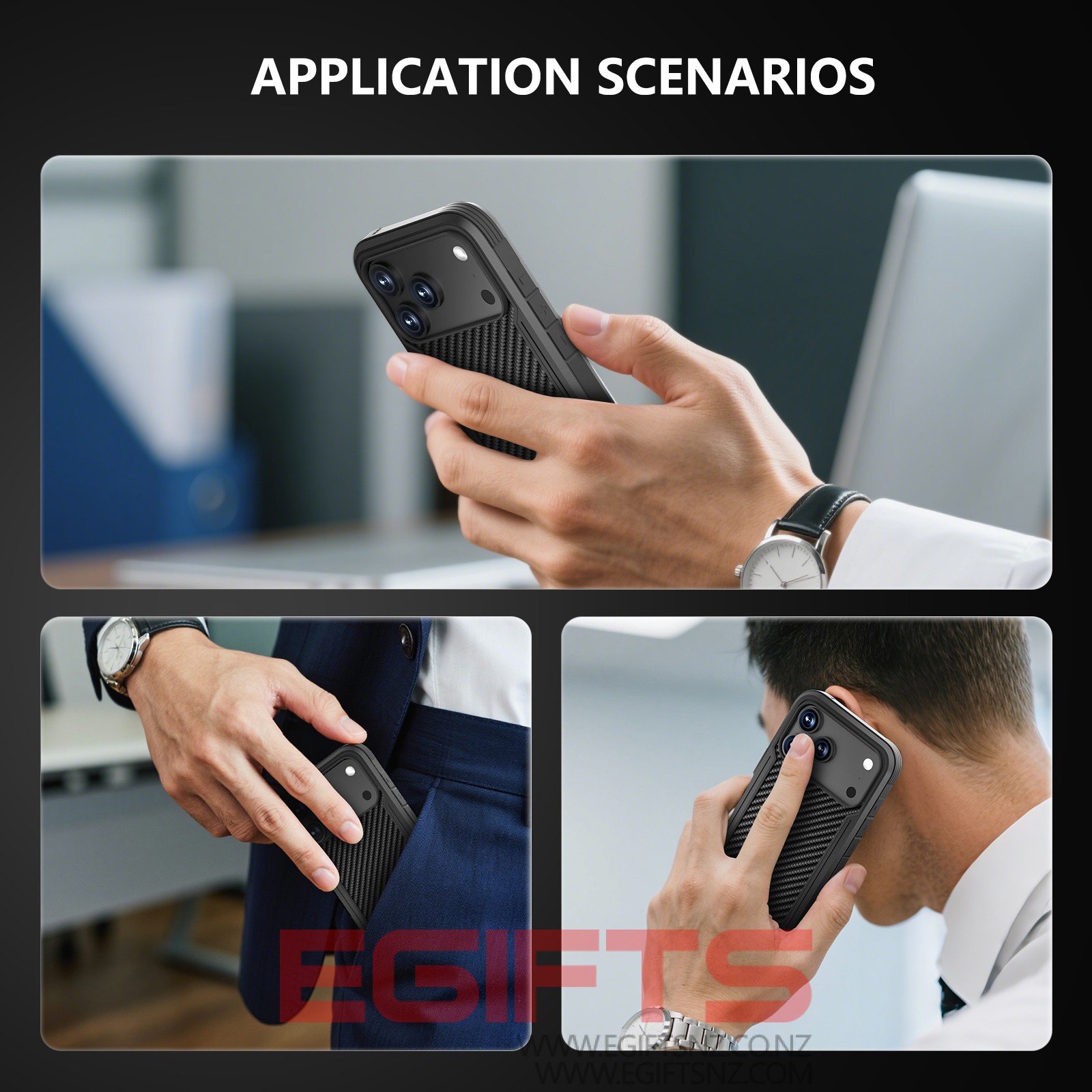 iPhone 17 Air Metal Black Magsafe Tough Case - Image 8