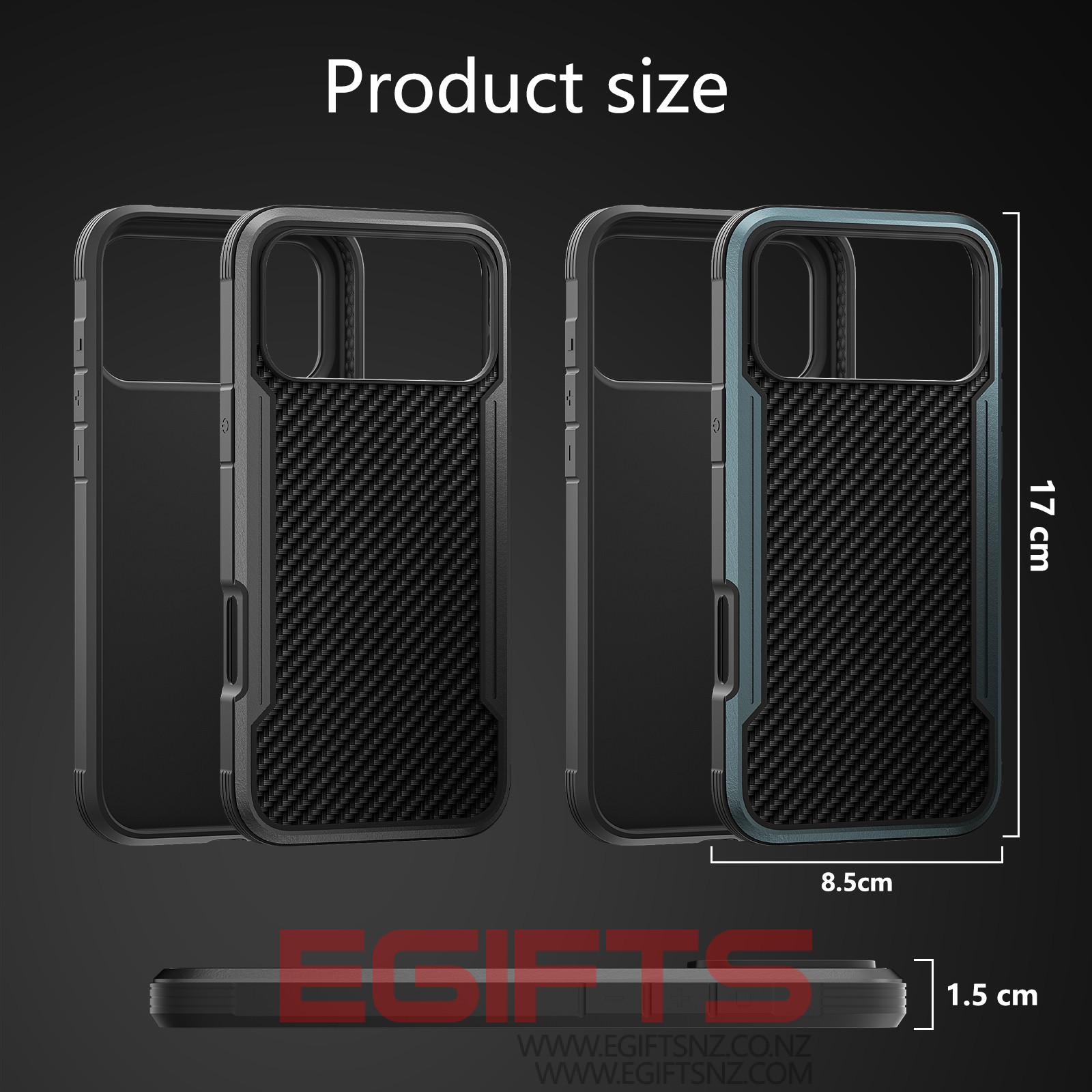 iPhone 17 Air Metal Black Magsafe Tough Case - Image 7