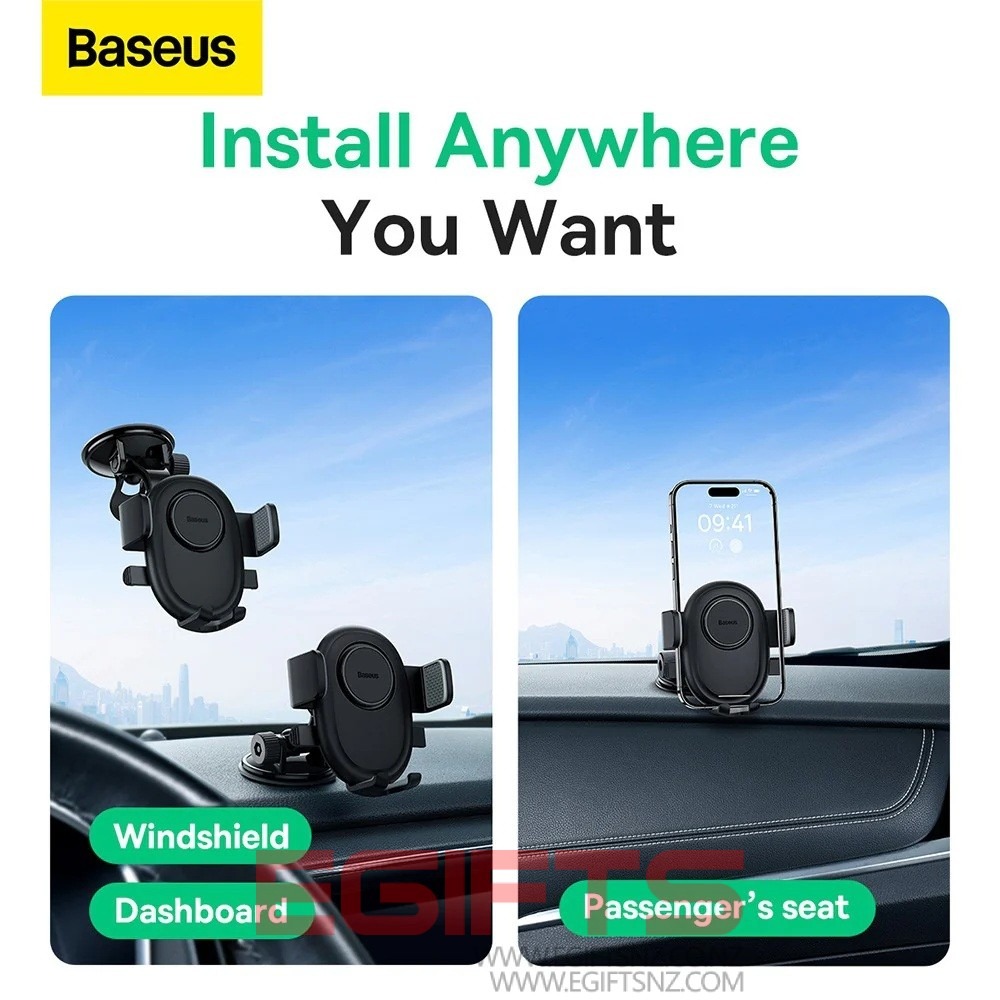 BASEUS Ultracontrol Lite Wind Shield Car Phone Holder - Image 6