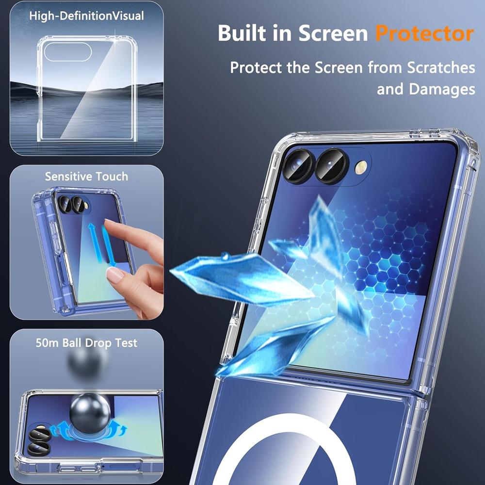 Samsung Galaxy Z FLIP 8 MagSafe Tough Clear Back Cover - Image 5