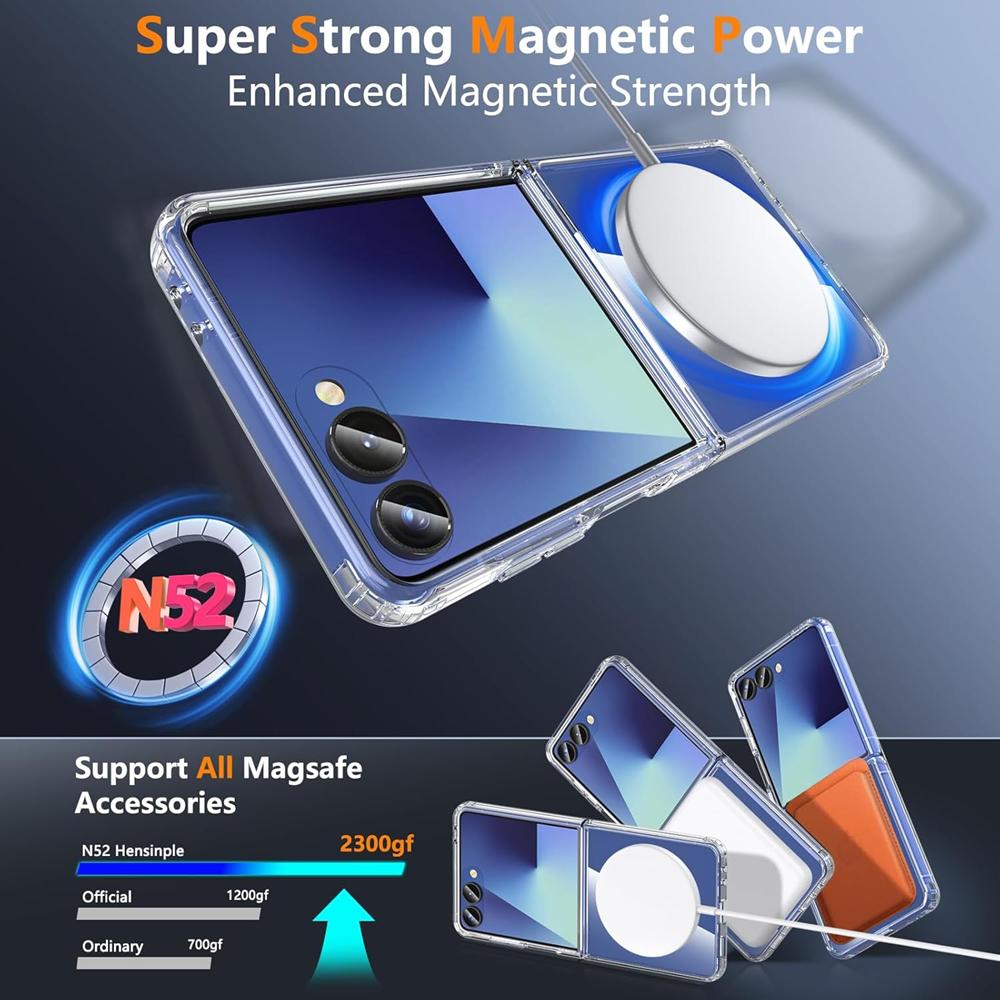 Samsung Galaxy Z FLIP 8 MagSafe Tough Clear Back Cover - Image 3