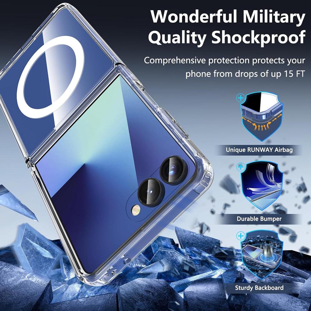Samsung Galaxy Z FLIP 8 MagSafe Tough Clear Back Cover - Image 2