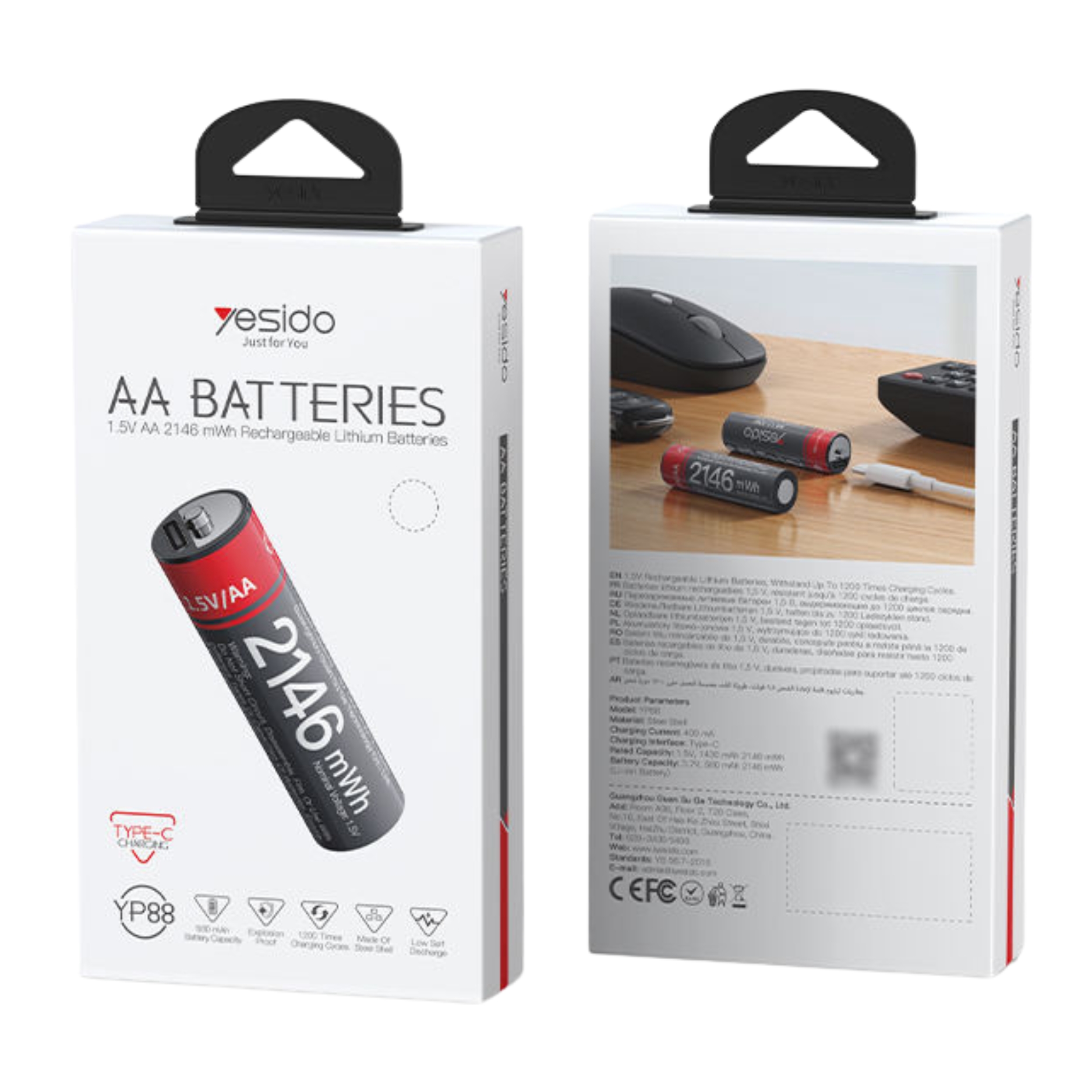 AA YESIDO 1.5V Chargable Battery - Image 2