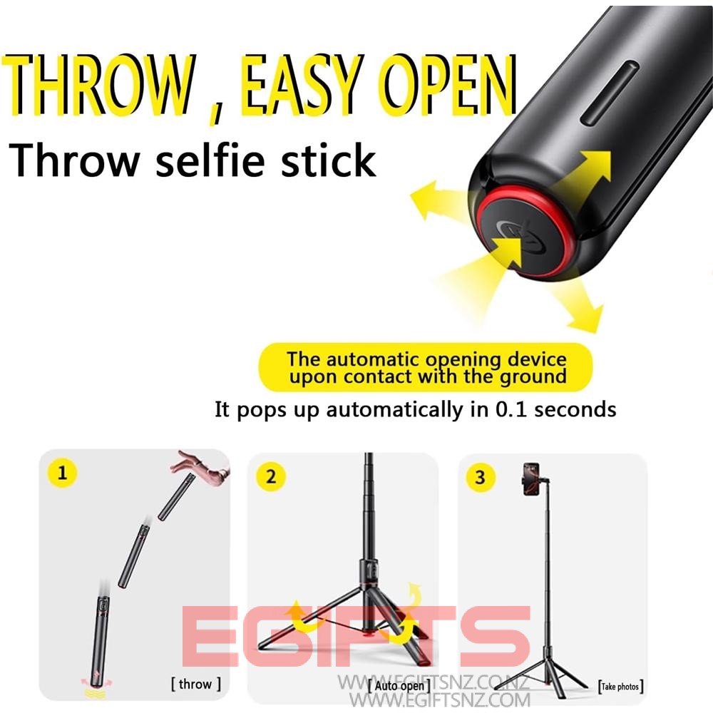 Compacted 70" Auto Pop up Phone Selfie Stick Tripod TT01 - Image 8