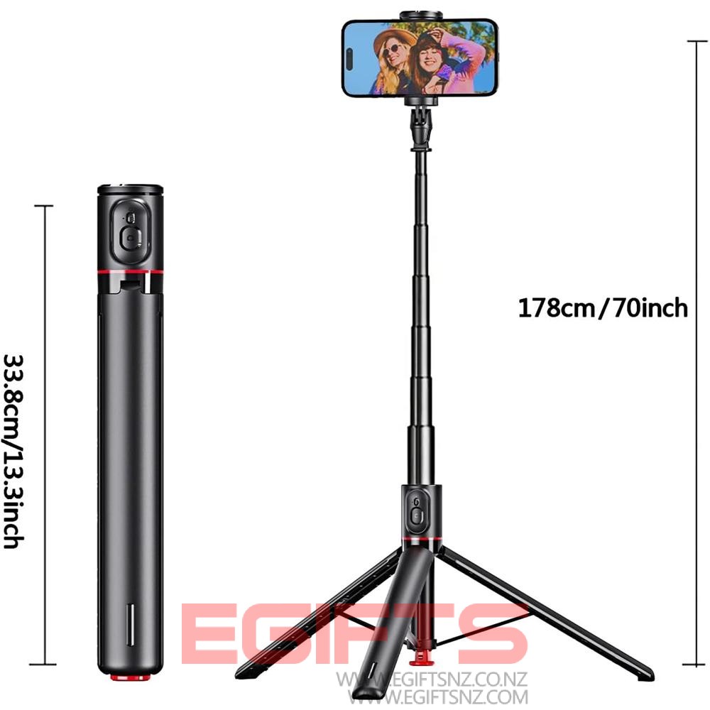 Compacted 70" Auto Pop up Phone Selfie Stick Tripod TT01 - Image 7