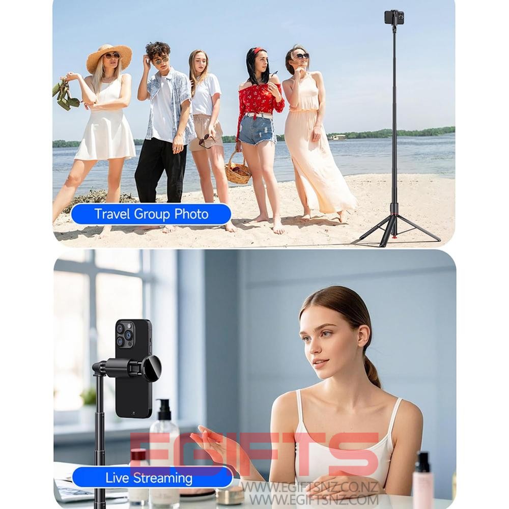 Compacted 70" Auto Pop up Phone Selfie Stick Tripod TT01 - Image 5