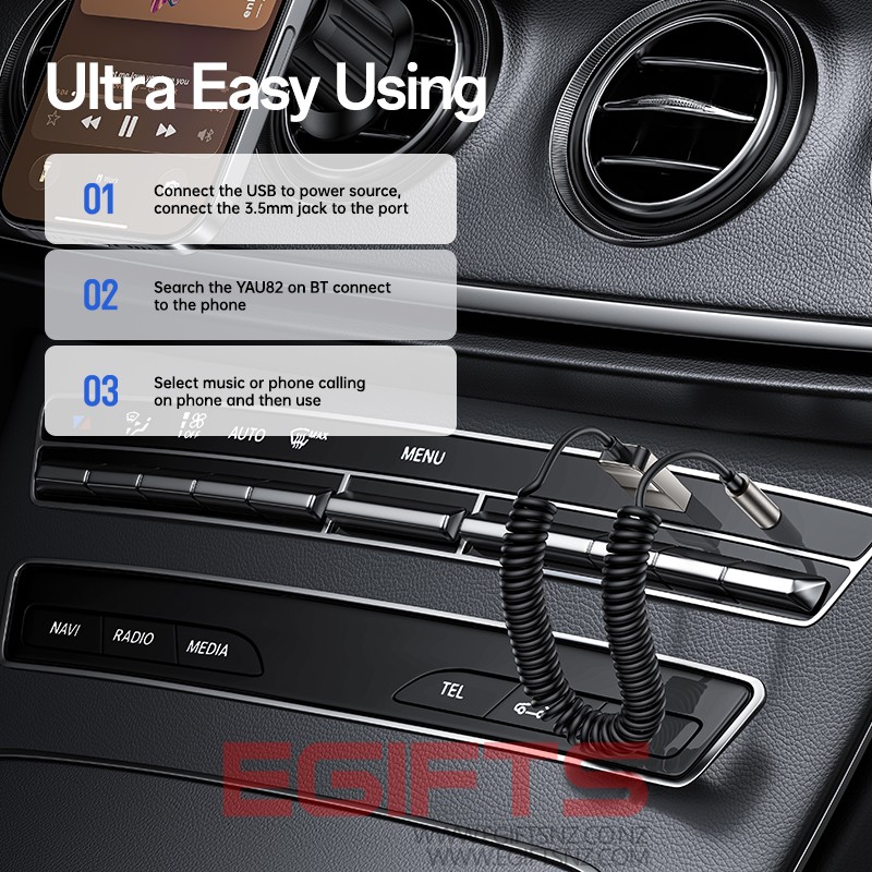 YESIDO AUX Bluetooth Audio Wireless Car Dongle yau82 - Image 5