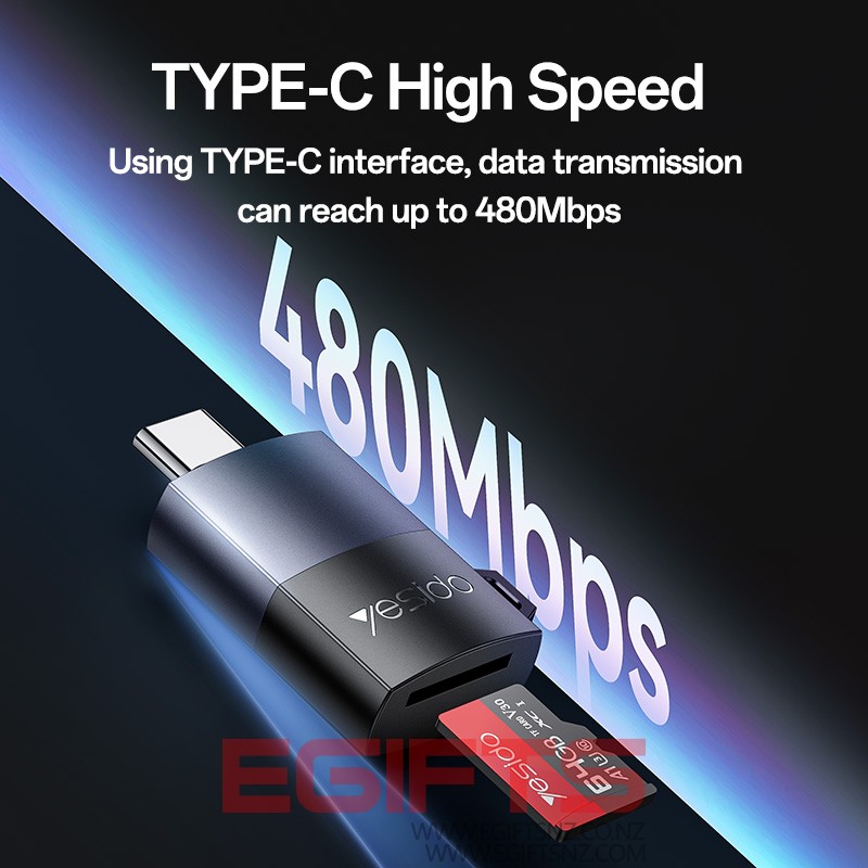 Yesido Type C To TF Mirco SD Card Adapter Reader GS37 - Image 5