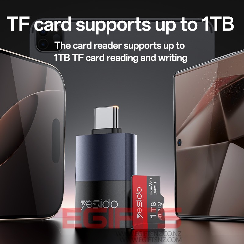 Yesido Type C To TF Mirco SD Card Adapter Reader GS37 - Image 3
