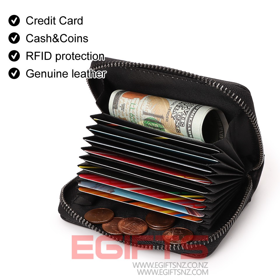 Genuine Leather Wallet with Multi Card Slots RFID Blocking - Image 2